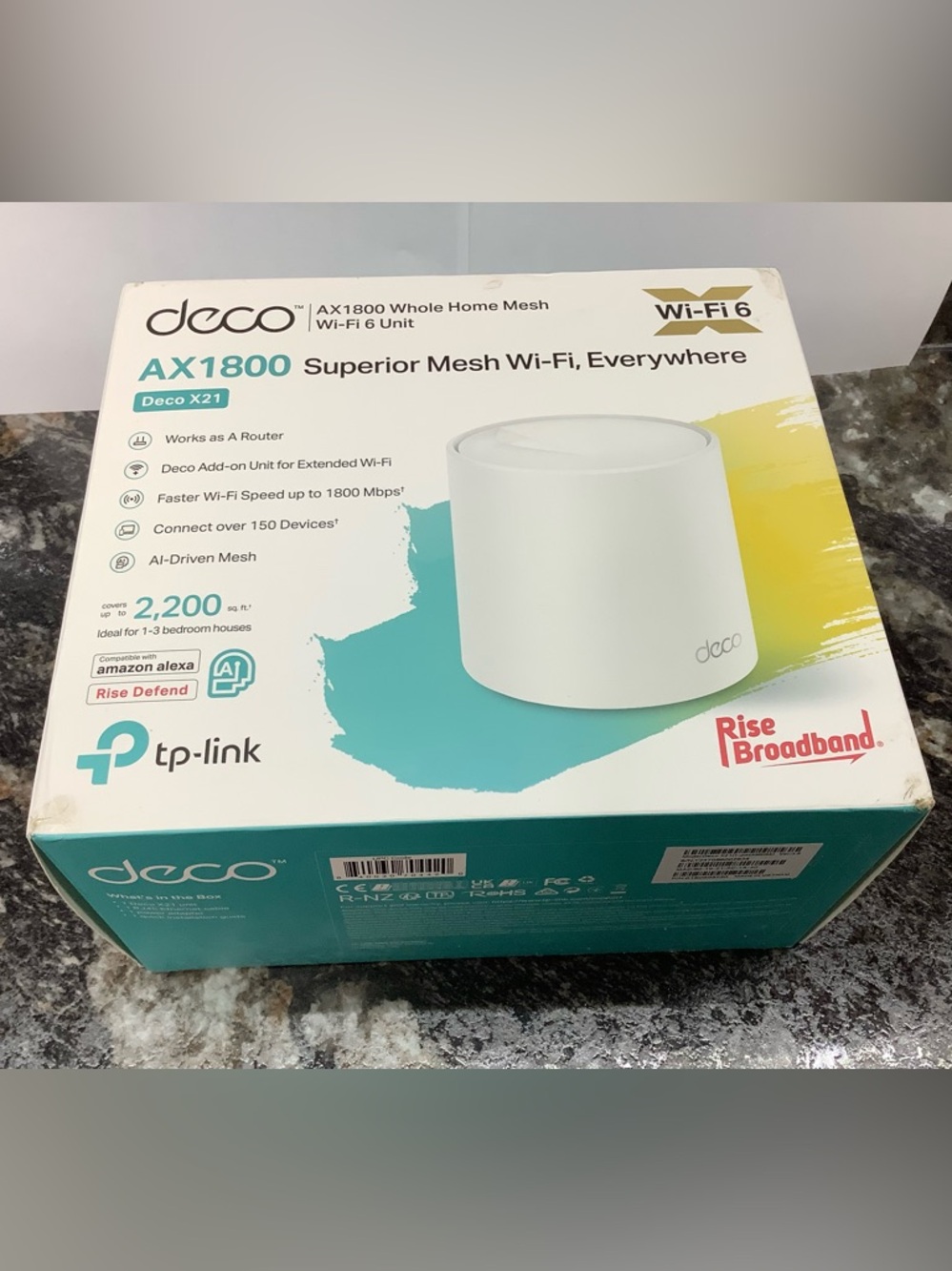 TP-Link Deco AX1800 Mesh Wi‑Fi 6 System in White